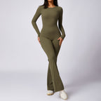 Long Sleeve Yoga Jumpsuit by Pear Girly