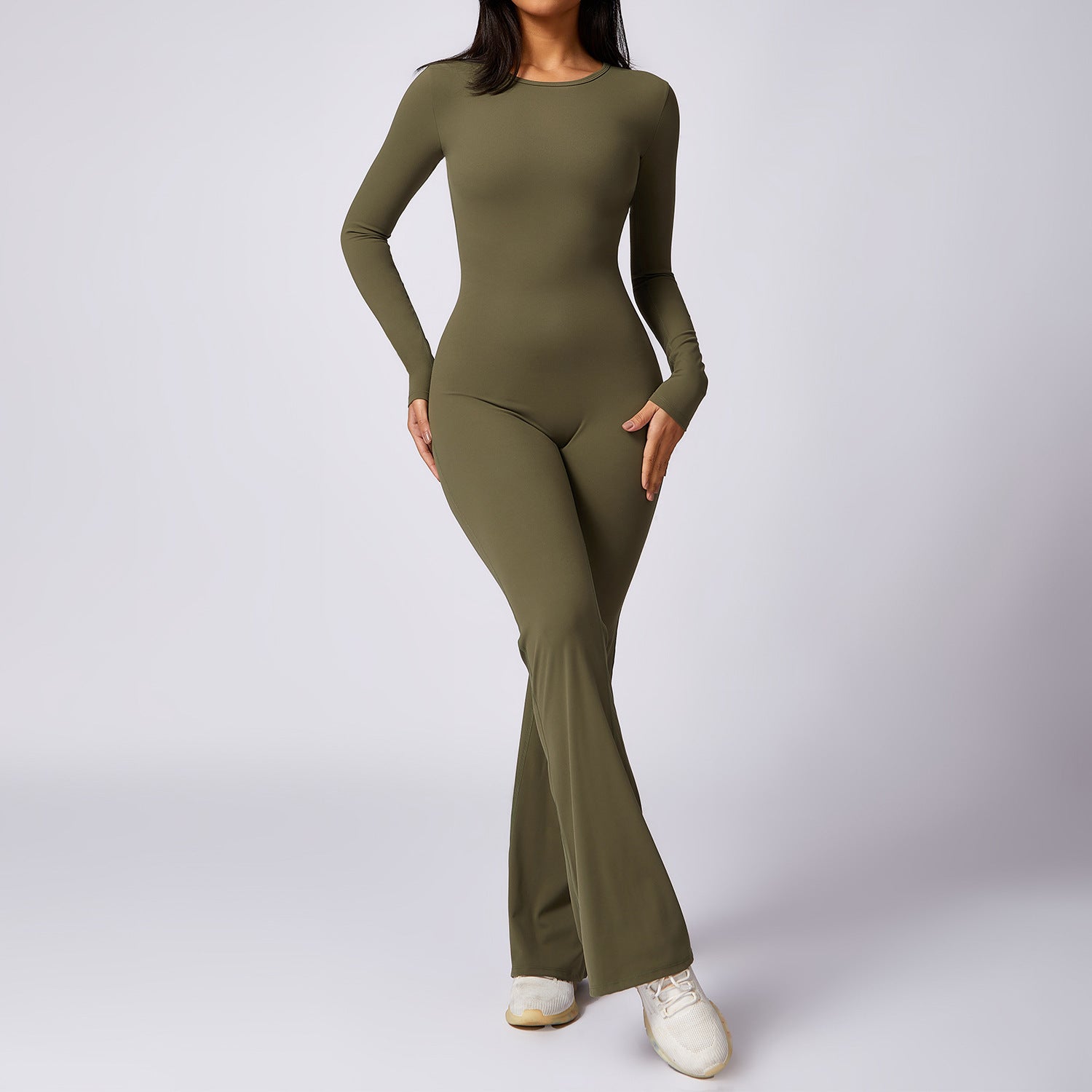 Long Sleeve Yoga Jumpsuit by Pear Girly