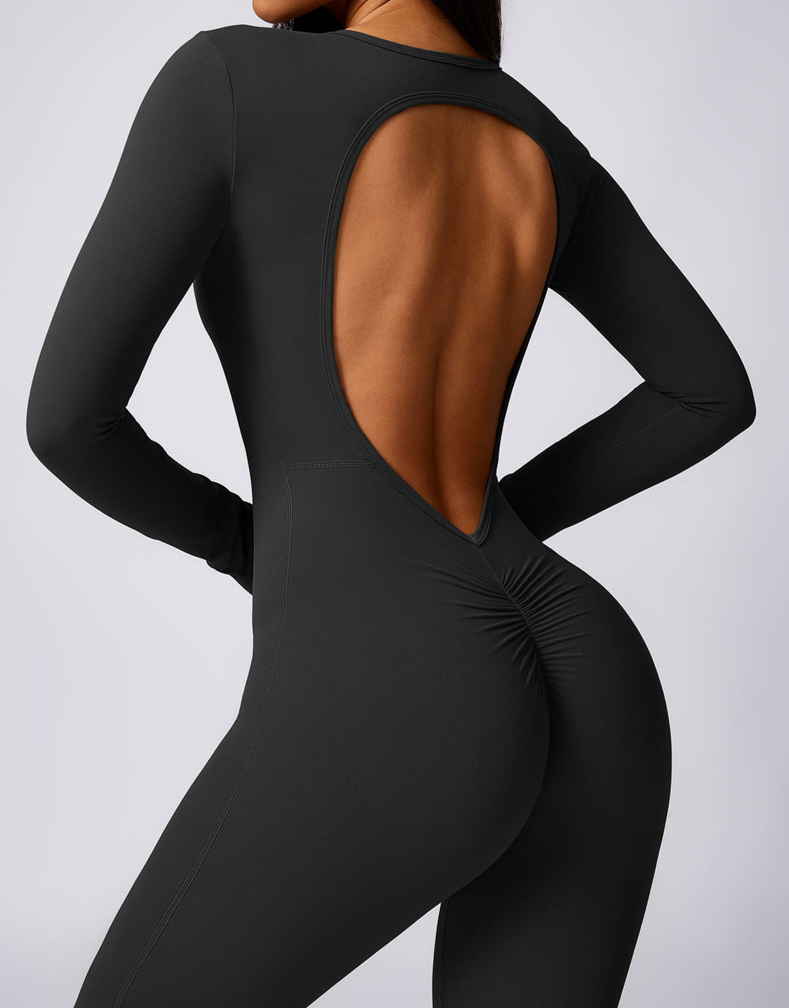 Long Sleeve Yoga Jumpsuit by Pear Girly