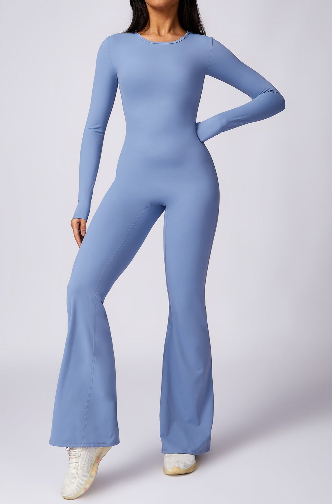 Long Sleeve Yoga Jumpsuit by Pear Girly