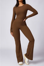 Long Sleeve Yoga Jumpsuit by Pear Girly