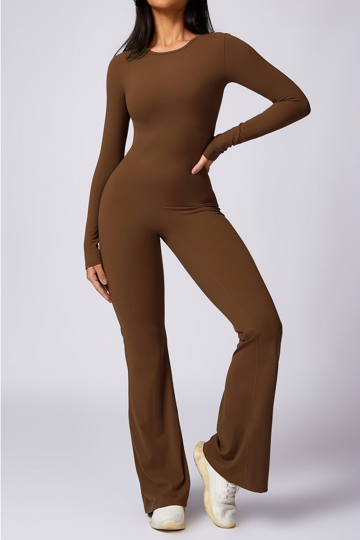 Long Sleeve Yoga Jumpsuit by Pear Girly
