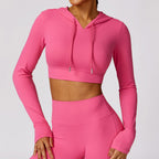 T-Shirt Hooded Workout Top by Pear Girly