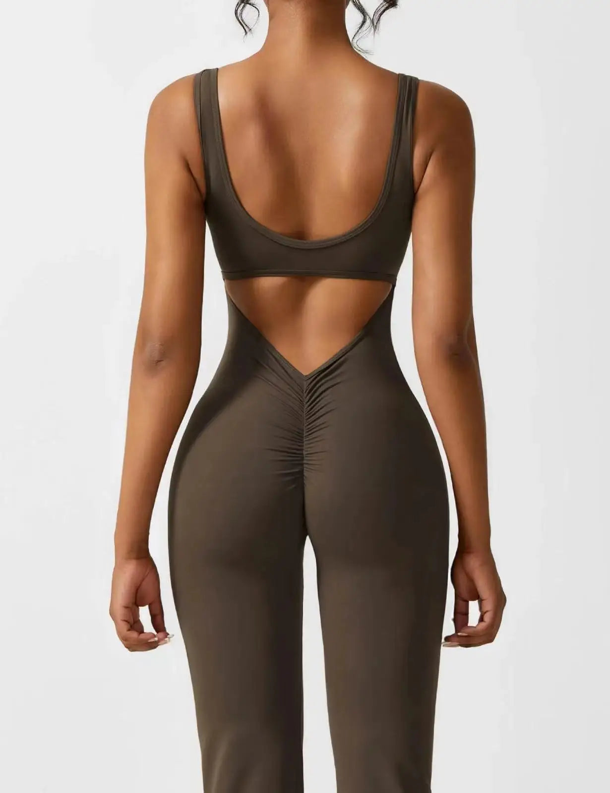 Hollow Back Activewear Jumpsuit by Pear Girly