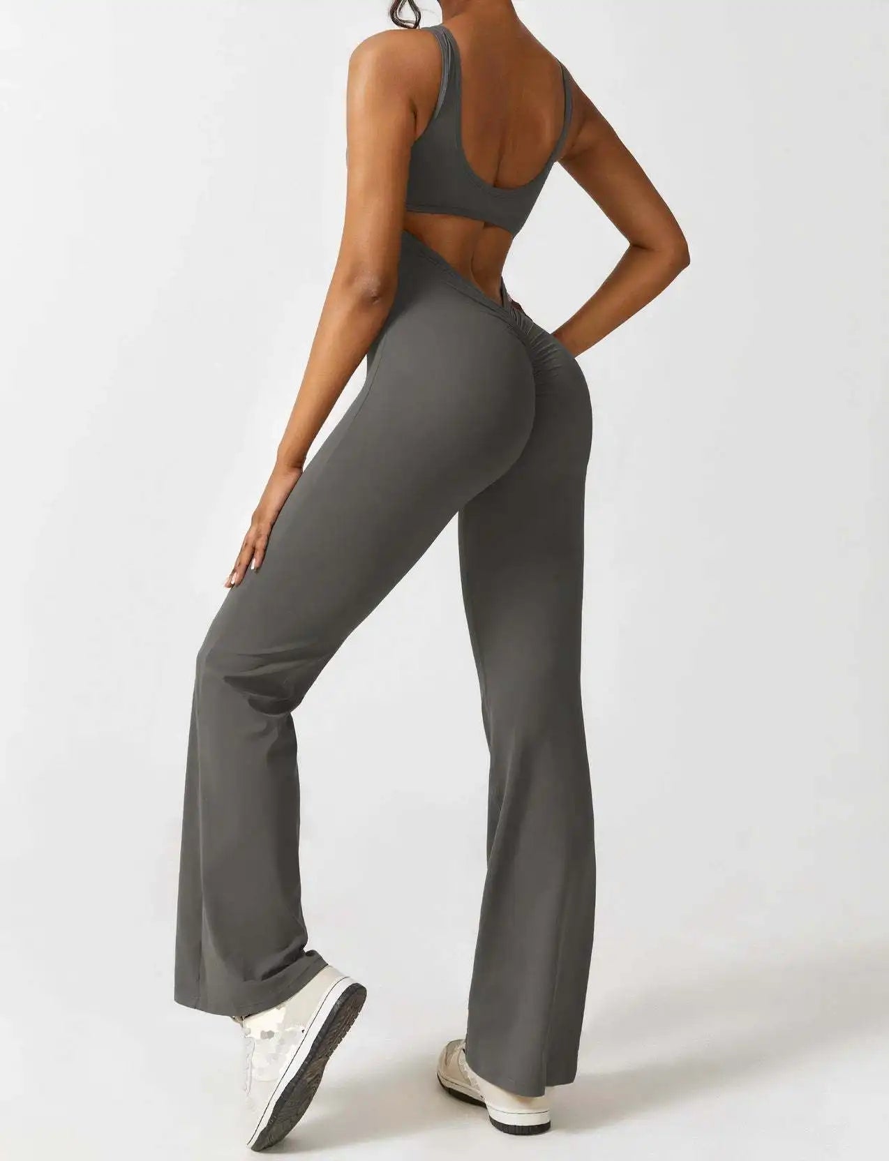 Hollow Back Activewear Jumpsuit by Pear Girly
